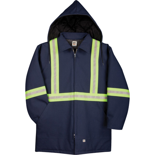 Parka en canard de premi&egrave;re qualit&eacute; avec mat&eacute;riau r&eacute;fl&eacute;chissant, Bleu marine, Grand Seagulf Marine Industries Inc.