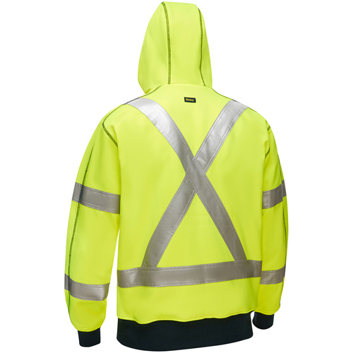 Bisley&reg; X-Back Full Zip Hooded Sweatshirt with Sherpa Lining, 2X-Large, High Visibility Lime-Yellow Seagulf Marine Industries Inc.
