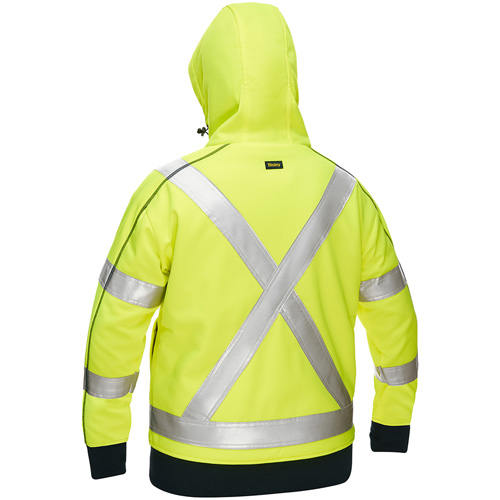 Bisley&reg; X-Back Women's Contoured Full Zip Hooded Sweatshirt with Sherpa Lining, 2X-Large, High Visibility Lime-Yellow Seagulf Marine Industries Inc.