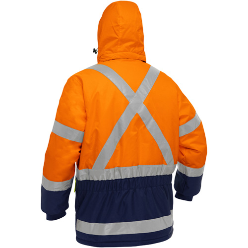 Bisley&reg; X-Back Extreme Cold Jacket with Navy Bottom, Polyester, High Visibility Orange, Small Seagulf Marine Industries Inc.
