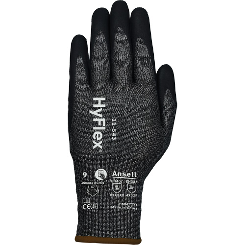 HyFlex&reg; 11-543 Cut Resistant Gloves, Size 6, 13 Gauge, Nitrile Coated, Nylon/Stainless Steel/HPPE/Spandex Shell, ASTM ANSI Level A7/EN 388 Level F Seagulf Marine Industries Inc.