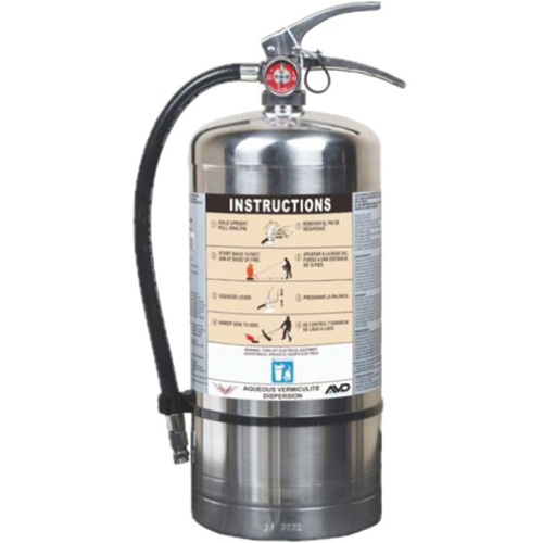 Extincteur pour la protection contre l'incendie de pile Lithium-ion, AVD, Capacit&eacute; 6 L Seagulf Marine Industries Inc.
