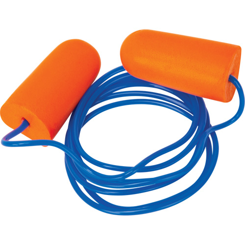 Bouchons d'oreilles en mousse, Paire - Sac en poly, Avec cordon Seagulf Marine Industries Inc.