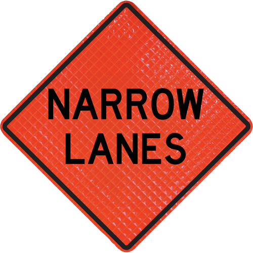 Quadra Flex Roll-Up Sign with Traffic Control Person Ahead Symbol Seagulf Marine Industries Inc.