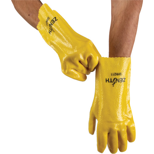 Gants &agrave; fini rugueux et r&eacute;sistants aux produits chimiques, Taille 9, 12" lo, PVC, Doublure en Interlock, 47-mil Seagulf Marine Industries Inc.
