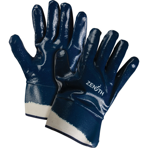 Gants &agrave; poignet de s&eacute;curit&eacute; de poids lourd, 11/2T-Grand, R&ecirc;vetement Nitrile, Enveloppe en Coton Seagulf Marine Industries Inc.