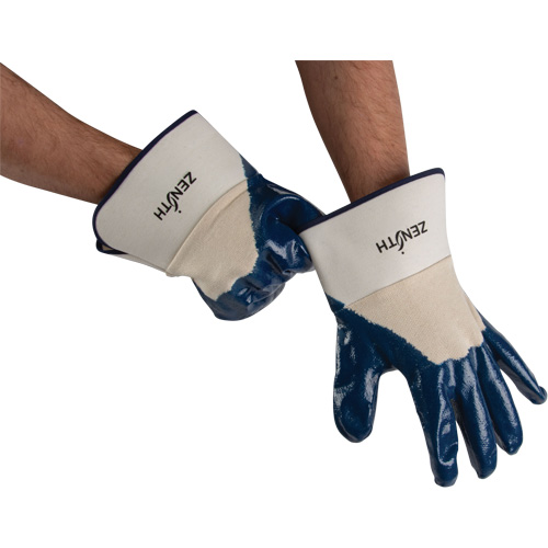 Gants &agrave; poignet de s&eacute;curit&eacute; de poids lourd, 11/2T-Grand, R&ecirc;vetement Nitrile, Enveloppe en Coton Seagulf Marine Industries Inc.