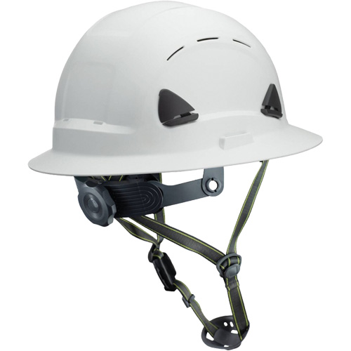 Casque Fibre Metal de style escalade avec bordure compl&egrave;te, R&eacute;pond aux normes CSA type 2, Suspension Rochet, Ventil&eacute; Seagulf Marine Industries Inc.