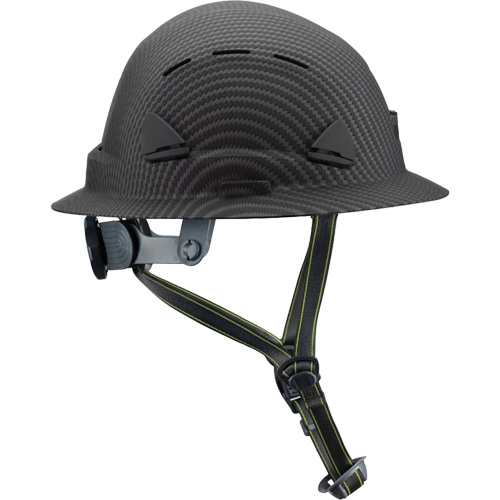 Casque Fibre Metal de style escalade avec bordure compl&egrave;te, R&eacute;pond aux normes CSA type 2, Suspension Rochet, Ventil&eacute; Seagulf Marine Industries Inc.