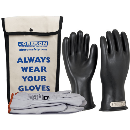 Ensemble de gants en caoutchouc pour l'&eacute;lectricit&eacute; de classe 00, 8, 11" lo, 20 cal/cm², NFPA 70E Seagulf Marine Industries Inc.