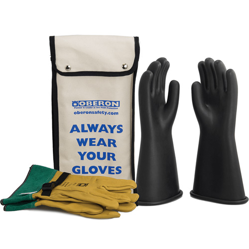 Ensemble de gants en caoutchouc pour l'&eacute;lectricit&eacute; de classe 1, 8, 14" lo, 37 cal/cm², NFPA 70E Seagulf Marine Industries Inc.