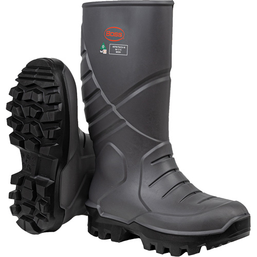 Boss&reg; Footwear Full Safety Boot with Midsole & Internal Met Guard, Thermal Polyurethane, Steel Toe, Puncture Resistant Sole, Size 6 Seagulf Marine Industries Inc.