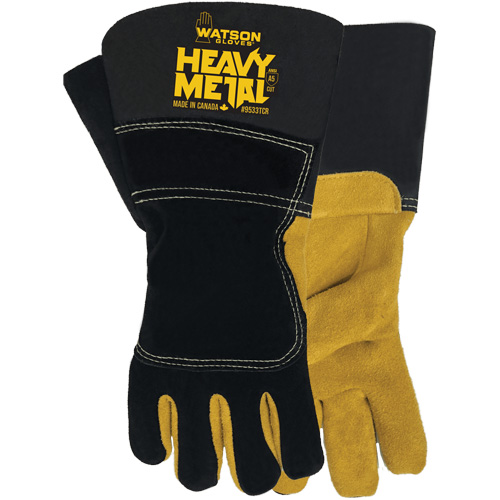 Gants de soudage d'hiver Black Velvet Heavy Metal, Taille Petit, Enveloppe en Cuir d'&eacute;lan refendu, ASTM ANSI niveau A5 Seagulf Marine Industries Inc.