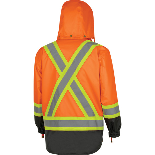 Parka de s&eacute;curit&eacute; d'hiver imperm&eacute;able 7-en-1 5056 Pioneer Yukon, Polyester, Noir/Orange haute visibilit&eacute;, T-petit Seagulf Marine Industries Inc.