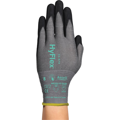 HyFlex&reg; 11-574 Cut-Resistant Gloves, Size 5/2X-Small, 21 Gauge, Foam Nitrile Coated, Intercept Shell, ASTM ANSI Level A4/EN 388 Level D Seagulf Marine Industries Inc.