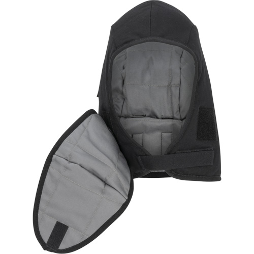 Pioneer 766A Flame-Resistant Quilted Hard Hat Liner with Detachable Mouthpiece, Black/Grey, Cotton/FR-Tech&reg;/Modacrylic/Nylon Seagulf Marine Industries Inc.