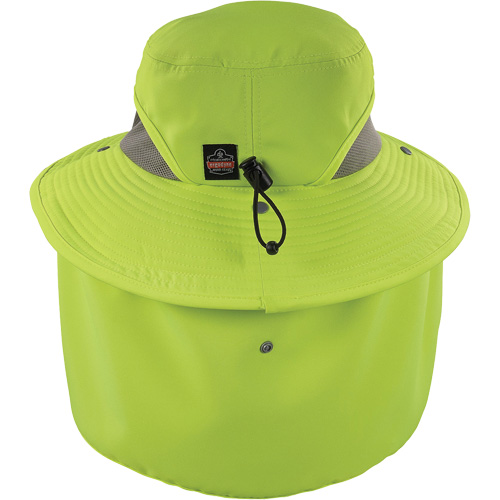 Chapeau de garde forestier 8934 Chill-Its avec prot&egrave;ge-nuque, petit/moyen, Lime haute visibilit&eacute; Seagulf Marine Industries Inc.