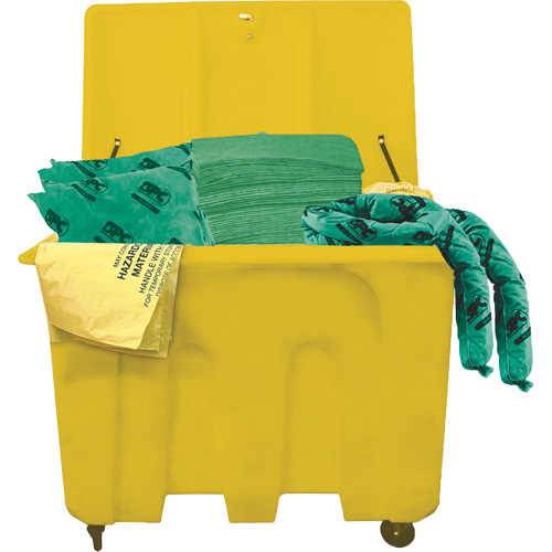Trousse de d&eacute;versements de produits chimiques pour camion SPC HazWik, Mati&egrave;res dangereuses, Bac, Absorbance de 160 gal. US Seagulf Marine Industries Inc.