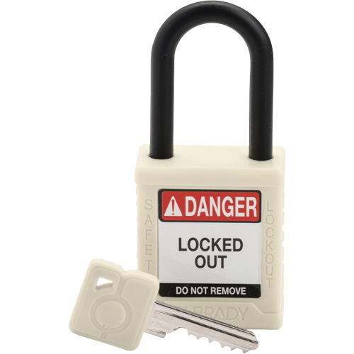 Cadenas de verrouillage de s&eacute;curit&eacute; Velocity, Blanc, Cl&eacute;s diff&eacute;rentes, Nylon, Largeur de 1-1/2" Seagulf Marine Industries Inc.