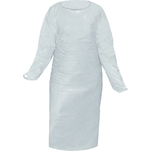 Blouse CoverMe avec passe-pouces, Taille unique, Blanc, Poly&eacute;thyl&egrave;ne Seagulf Marine Industries Inc.