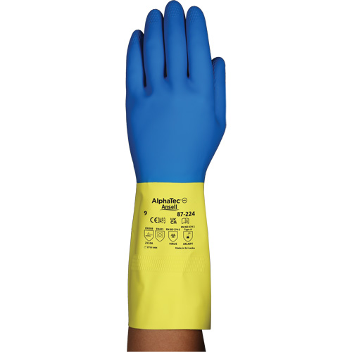 Alphatec&reg; 87-224 Chemical-Resistant Gloves, Size 10, 12.8" L, Neoprene/Rubber Latex, Cotton/Flock-Lined Inner Lining, 26.8-mil Seagulf Marine Industries Inc.