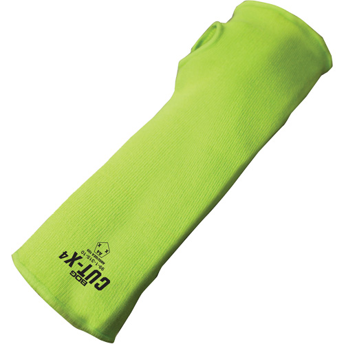Cut-X&reg; Cut-Resistant Sleeve with Thumb Hole, Fibreglass/Polyethylene, 20", ASTM ANSI Level A4, High Visibility Lime Seagulf Marine Industries Inc.