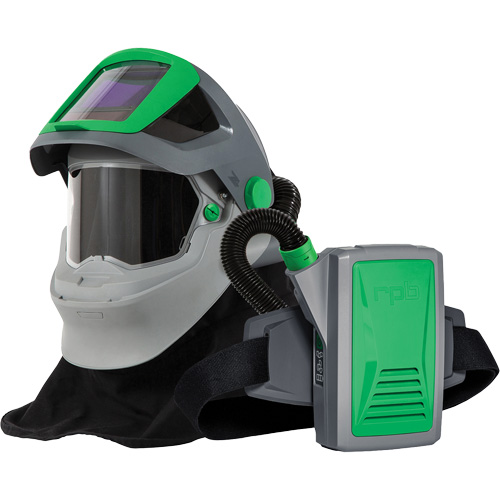 Respirateur de soudage Z4 avec cape &agrave; l'&eacute;paule FR & APR motoris&eacute; PX5, Respirateur &agrave; masque/Masque de soudage Seagulf Marine Industries Inc.