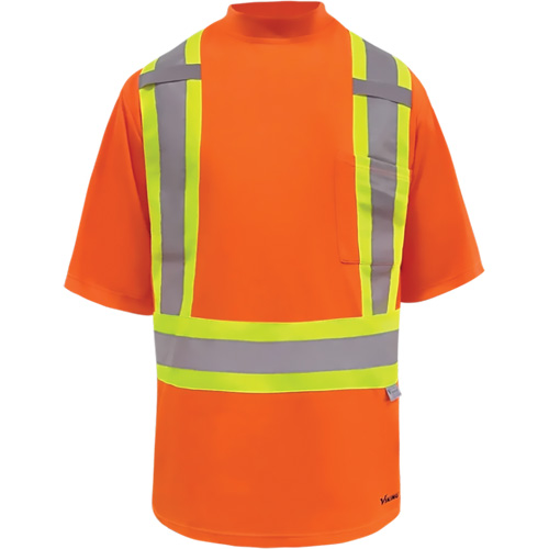 Viking&reg; Safety Bamboo Lined T-shirt, Polyester, 4X-Large, High Visibility Orange Seagulf Marine Industries Inc.