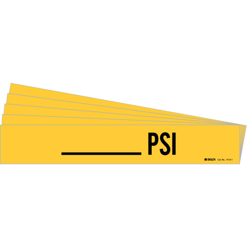 "PSI" Pipe Marker, Self-Adhesive, 2-1/4" H x 14" W, Black on Yellow Seagulf Marine Industries Inc.