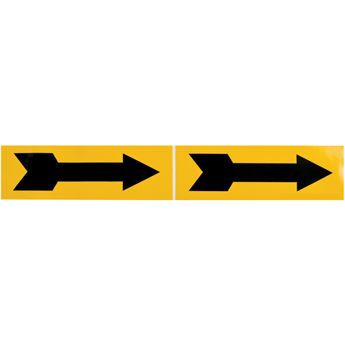 Arrow Pipe Marker, Self-Adhesive, 2-1/4" H x 7" W, Black on Yellow Seagulf Marine Industries Inc.