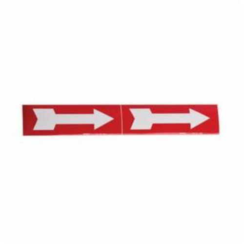 Arrow Pipe Markers, Self-Adhesive, 2-1/4" H x 7" W, White on Red Seagulf Marine Industries Inc.
