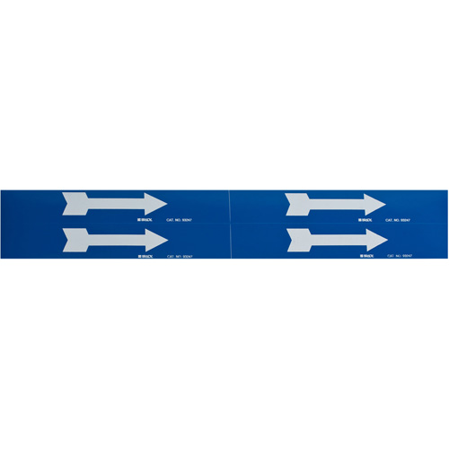 Arrow Pipe Markers, Self-Adhesive, 1-1/8" H x 7" W, White on Blue Seagulf Marine Industries Inc.