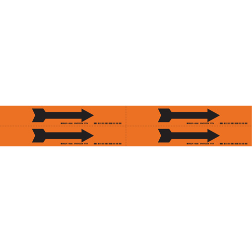 Arrow Pipe Markers, Self-Adhesive, 1-1/8" H x 7" W, Black on Orange Seagulf Marine Industries Inc.