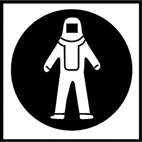Right to Know Pictogram Labels - Full Protection Suit, Vinyl, Sheet, 5/8" L x 3/4" W Seagulf Marine Industries Inc.