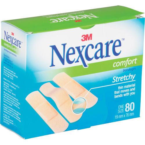 Bandages confortables Nexcare, Rectangulaire/carr&eacute;e, 3", Tissu, St&eacute;rile Seagulf Marine Industries Inc.