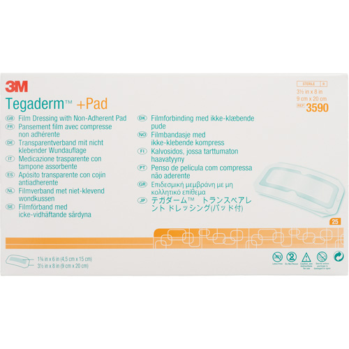 Tegaderm Transparent Dressing With Absorbent Pad, Rectangular/Square, 8", Plastic, Sterile Seagulf Marine Industries Inc.
