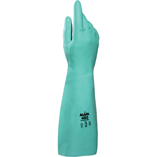 Gants &agrave; prise &agrave; motif en Z Ultranil 480, Taille Petit/7, 18" lo, Nitrile, 22 mils Seagulf Marine Industries Inc.