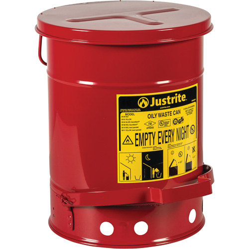 Contenants pour d&eacute;chets huileux, Homologu&eacute; FM/List&eacute; UL, 6 gal. US, Rouge Seagulf Marine Industries Inc.
