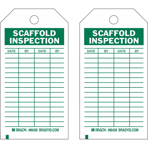 &eacute;tiquettes de rapport d'inspection, Polyester, 4" la x 7" h, Anglais Seagulf Marine Industries Inc.