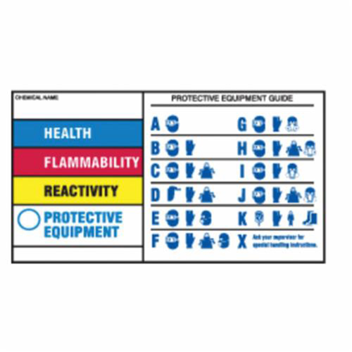 &eacute;tiquettes de protection pour &eacute;quipement, Polyester, Feuille, 7" lo x 4" la Seagulf Marine Industries Inc.