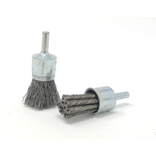 Brosse mont&eacute;e &agrave; fils ondul&eacute;s, 3/4" dia., dia. Des fils 0,014", Tige 1/4" Seagulf Marine Industries Inc.