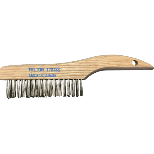Brosses de nettoyage &agrave; manche en patin, Acier inoxydable, 4 x 16 rangs de fils, Longueur 10" Seagulf Marine Industries Inc.