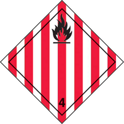 TDG Shipping Labels, Class 4.1, Flammable Solids, Paper Seagulf Marine Industries Inc.