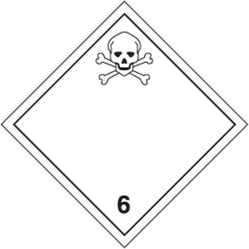 TDG Shipping Labels, Class 6.1, Toxic Substances, Paper Seagulf Marine Industries Inc.