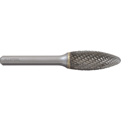 Fraise au carbure en forme de flamme ALLSTEEL, SH-5, 1/2" dia., 1/4" Tige, 1-1/4" Prof. de la coupe Seagulf Marine Industries Inc.