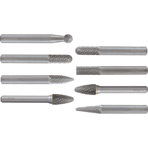 ALLSTEEL Carbide Burr Set, 8 Pieces Seagulf Marine Industries Inc.