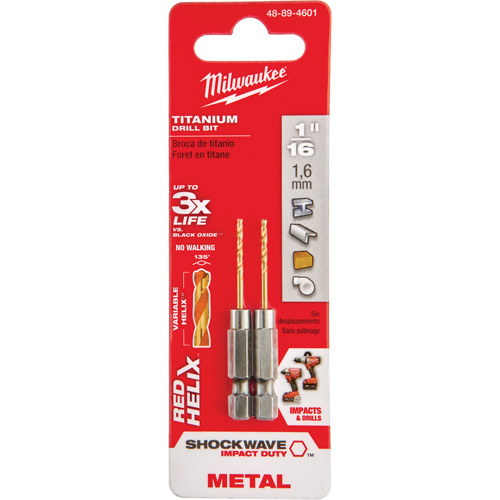 Shockwave Drill Bit, 1/16", Titanium, 5/8" Flute, 135° Point Seagulf Marine Industries Inc.