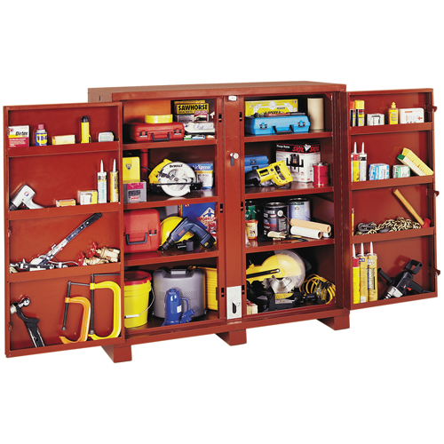 Armoire &agrave; tablettes Jobsite, Acier, 47,5 pi³, Rouge Seagulf Marine Industries Inc.