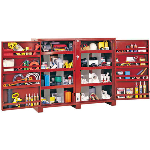 Armoire &agrave; tablettes Jobsite, Acier, 49 pi³, Rouge Seagulf Marine Industries Inc.