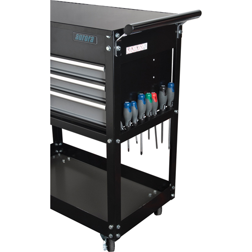 Chariot utilitaire, 4 tiroirs, 18" lo x 33" la x 39" h, Noir Seagulf Marine Industries Inc.